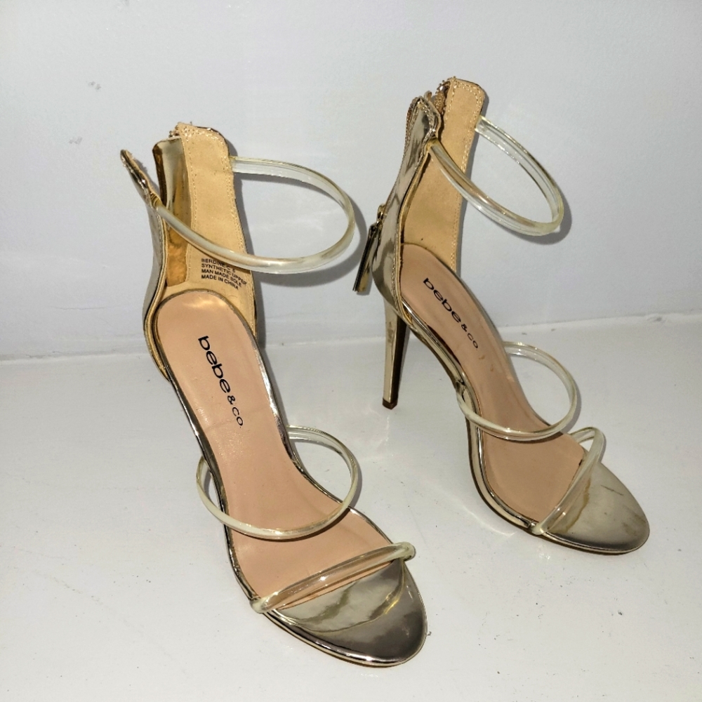 Bebe Berdine -C gold heels